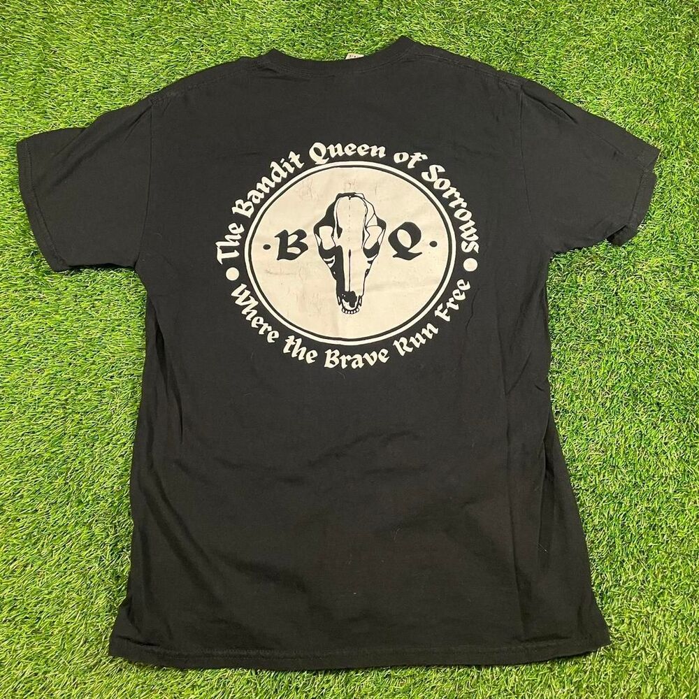Black and white The Bandit Queen of Sorrows BQS band tee (M)